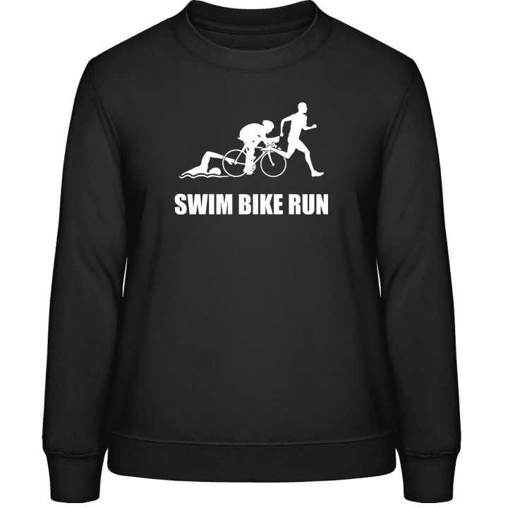Swim Bike Run Frauen Sweatshirt contain pic
