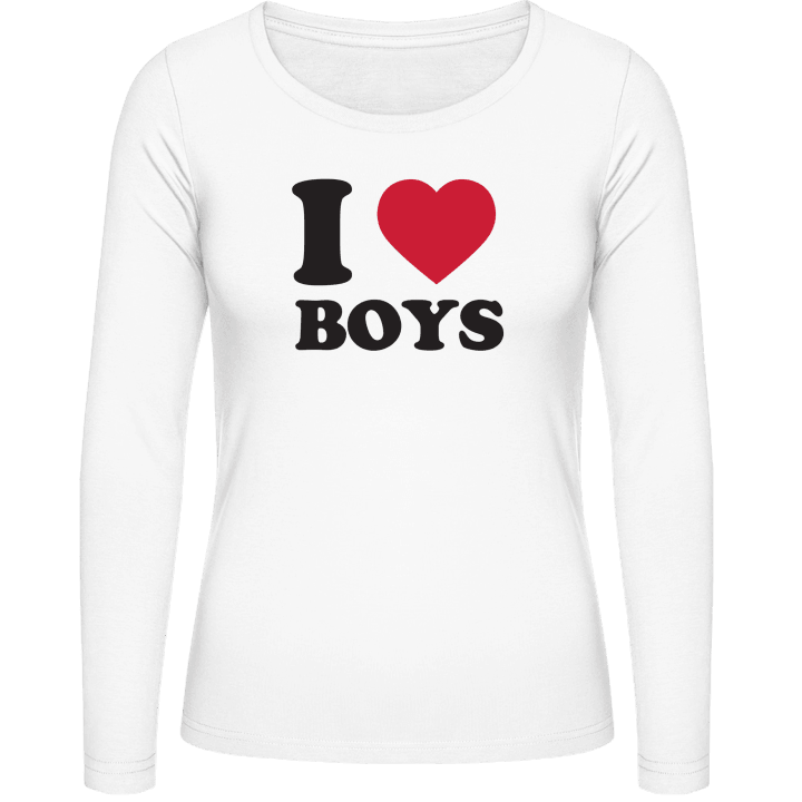 I Heart Boys Kvinnor långärmad skjorta contain pic