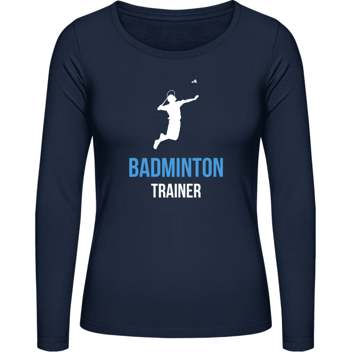 Badminton Trainer Frauen Langarmshirt contain pic