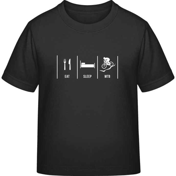 Eat Sleep MTB Mountain Bike Kids T-shirt contain pic