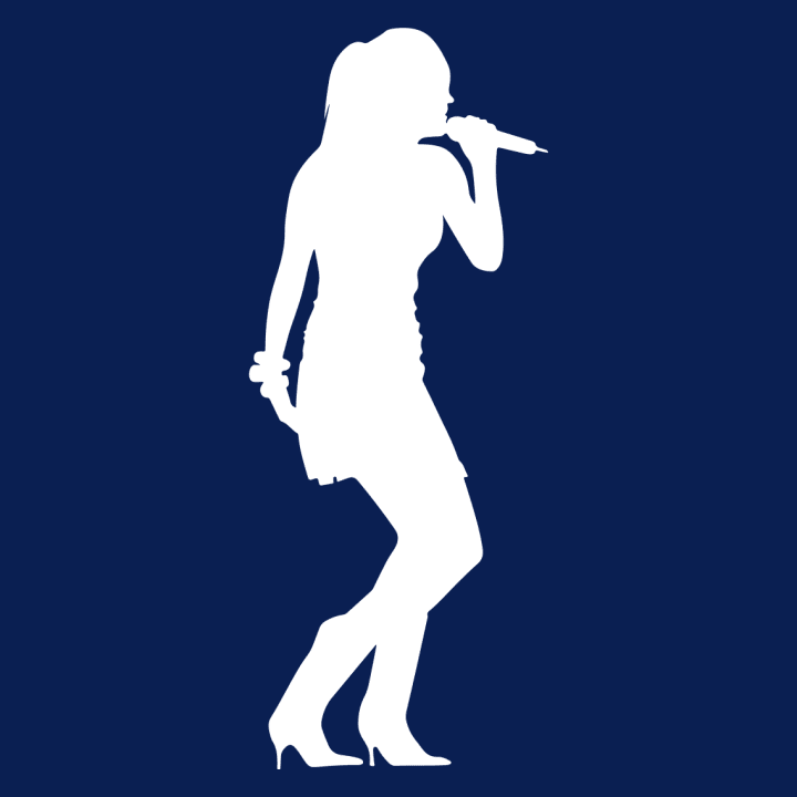 Singing Woman Silhouette Long Sleeve Shirt 0 image