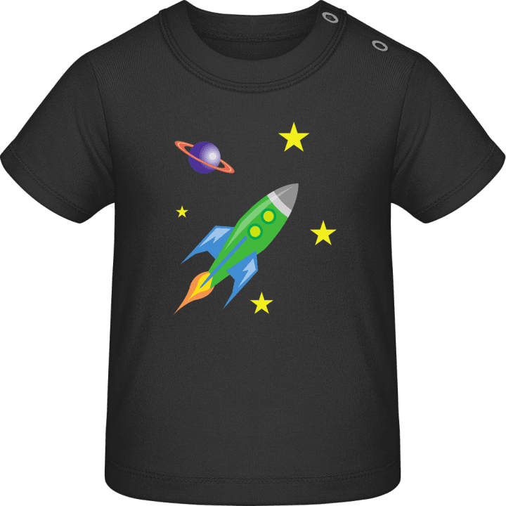 Rocket In Space Illustration Vauvan t-paita 0 image