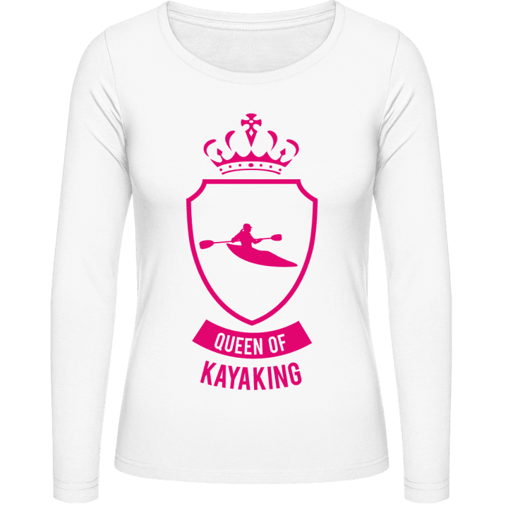 Queen Of Kayaking Langermet skjorte for kvinner contain pic