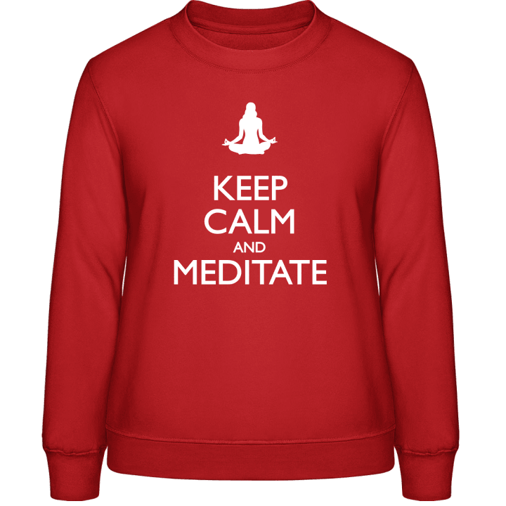 Keep Calm and Meditate Frauen Sweatshirt contain pic