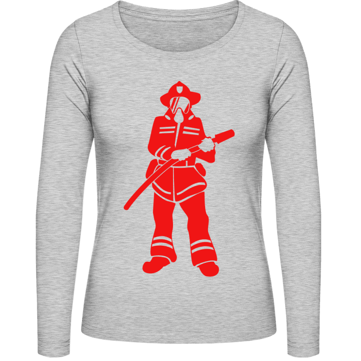 Firefighter positive Vrouwen Lange Mouw Shirt contain pic