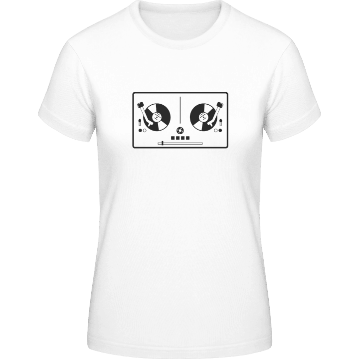 Discjockey Turntable T-shirt för kvinnor contain pic