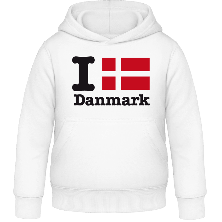 I Love Danmark Felpa con cappuccio per bambini contain pic