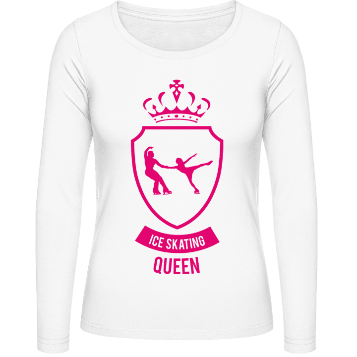 Ice Skating Queen T-shirt à manches longues pour femmes contain pic