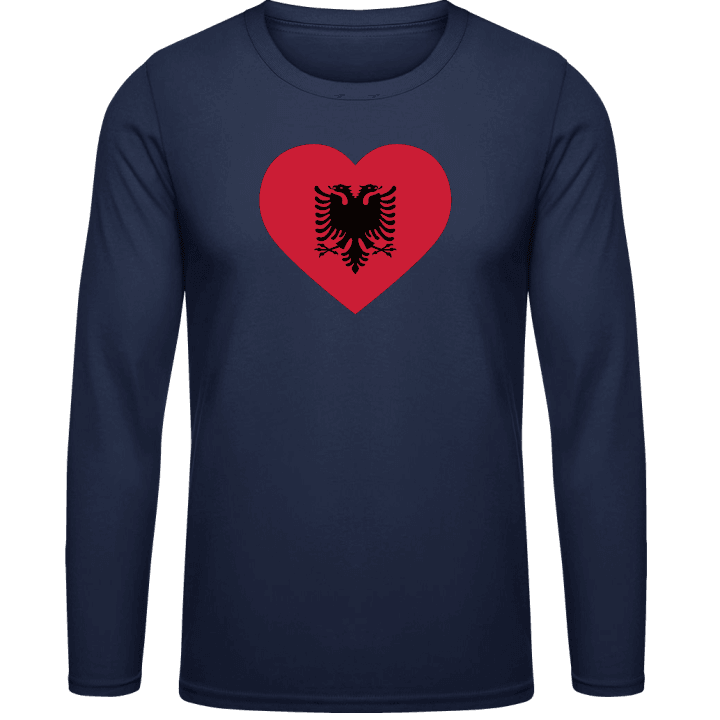 Albanian Heart Flag Långärmad skjorta contain pic