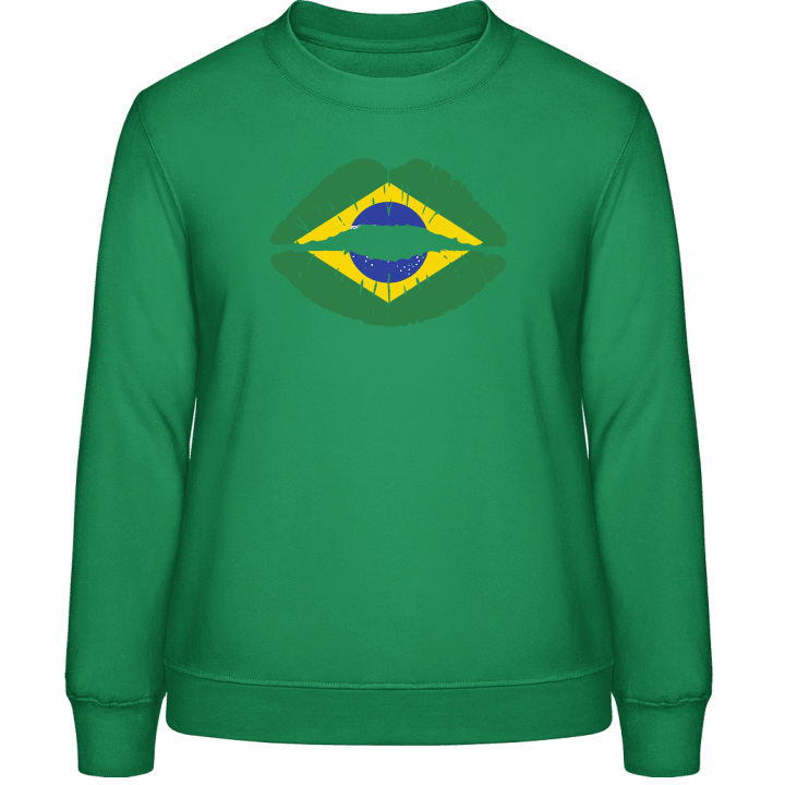 Brazil Kiss Flag Felpa donna contain pic
