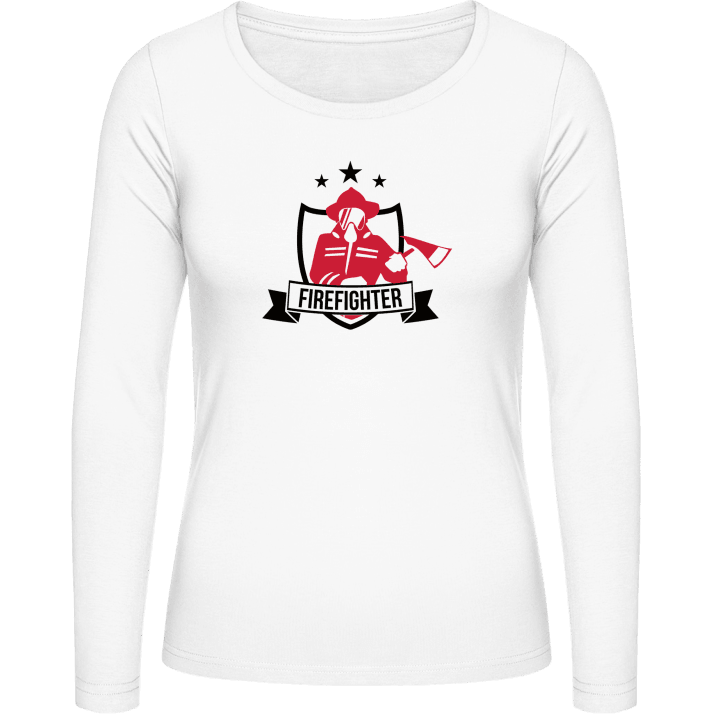 Firefighter Logo T-shirt à manches longues pour femmes contain pic
