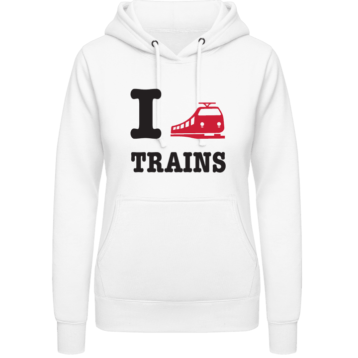 I Love Trains Frauen Kapuzenpulli 0 image