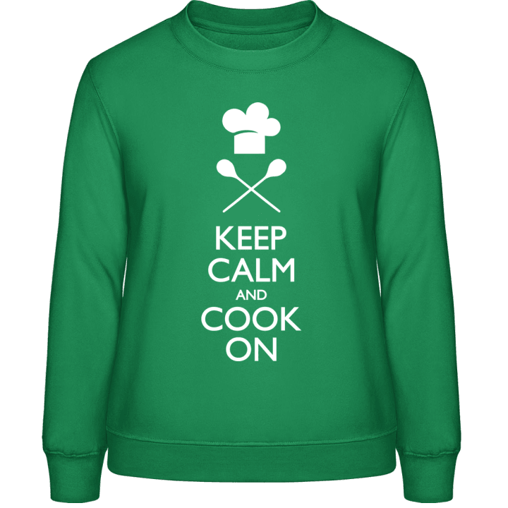 Keep Calm Cook on Women Sweatshirt contain pic
