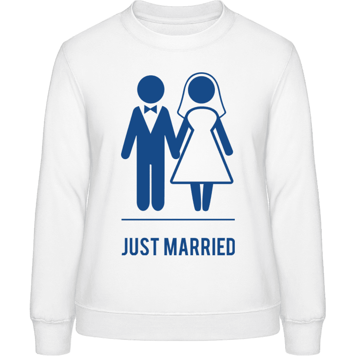 Just Married Bride and Groom Sudadera de mujer contain pic