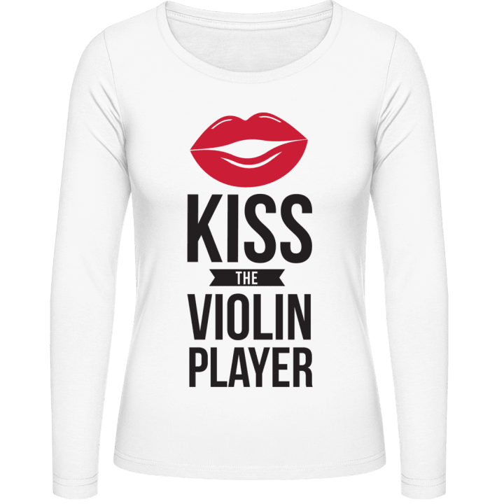Kiss The Violin Player Langermet skjorte for kvinner contain pic