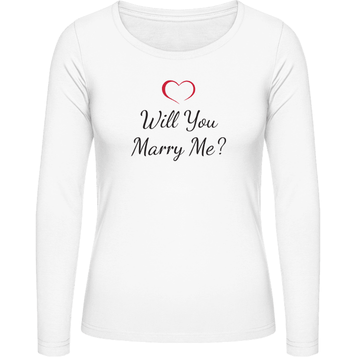 Will You Marry Me Langermet skjorte for kvinner contain pic