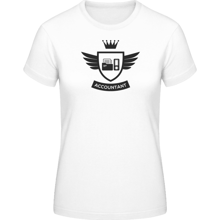 Accountant Icon Coat Of Arms Winged Frauen T-Shirt contain pic