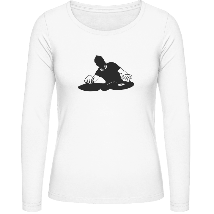 DeeJay Scratching Action Langermet skjorte for kvinner contain pic