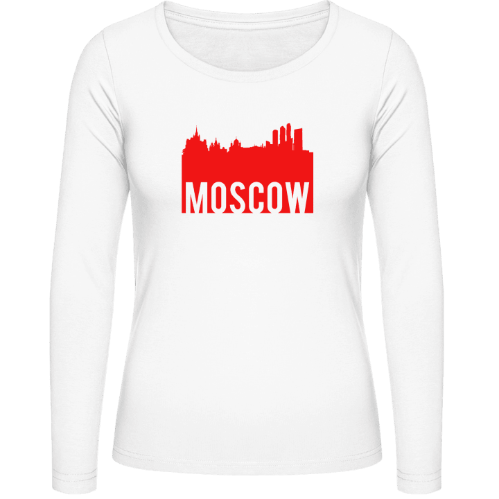 Moscow Skyline Langermet skjorte for kvinner contain pic