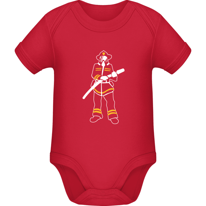 Firefighter Silhouette Baby Romper contain pic
