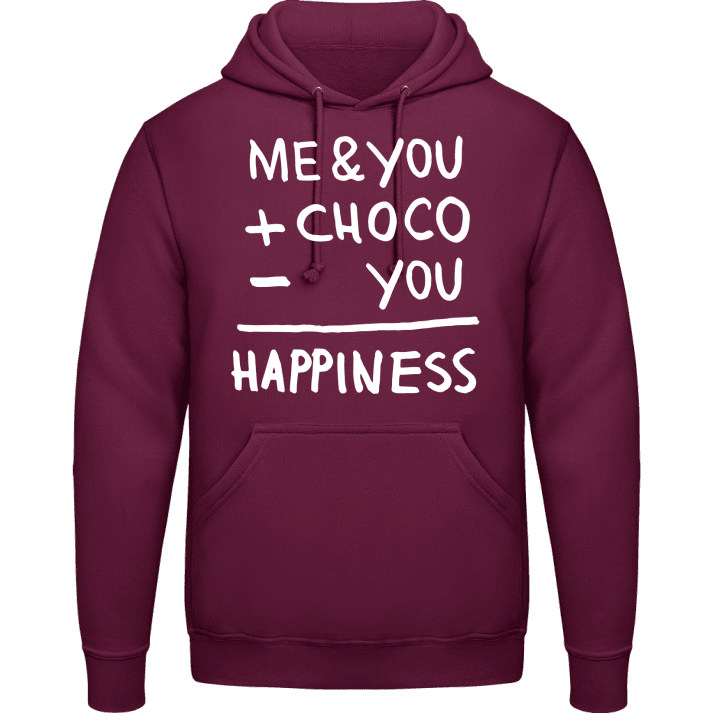 Me & You + Choco - You = Happiness Felpa con cappuccio contain pic