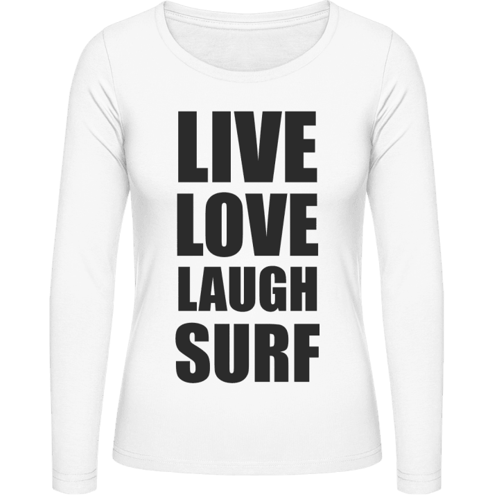 Live Love Laugh Surf Langermet skjorte for kvinner contain pic