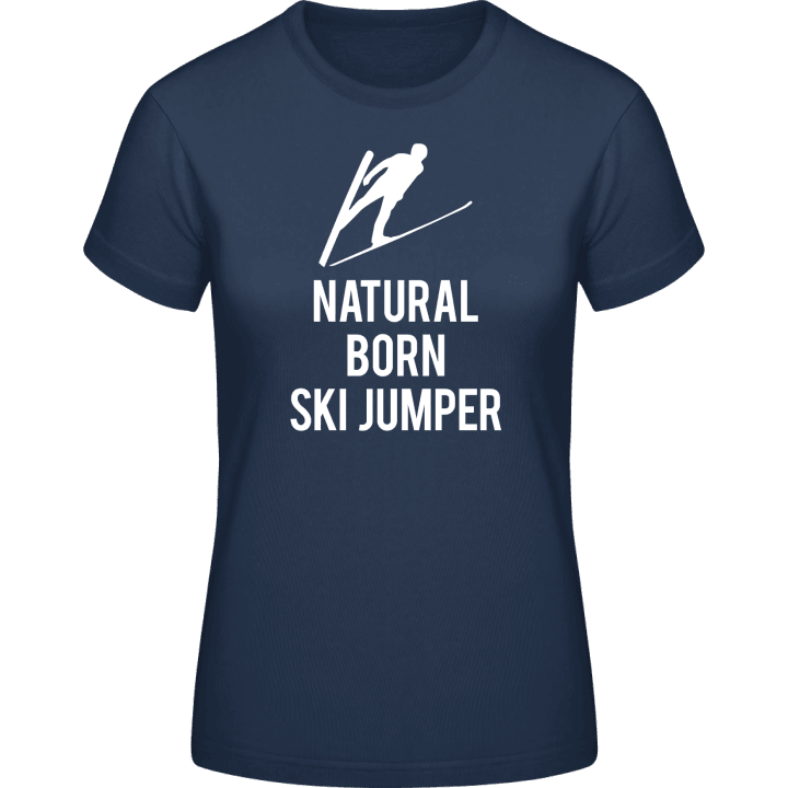 Natural Born Ski Jumper T-skjorte for kvinner contain pic