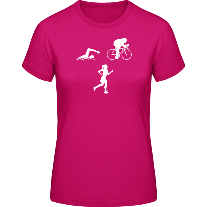 Triathlete Silhouette Female T-skjorte for kvinner 0 image
