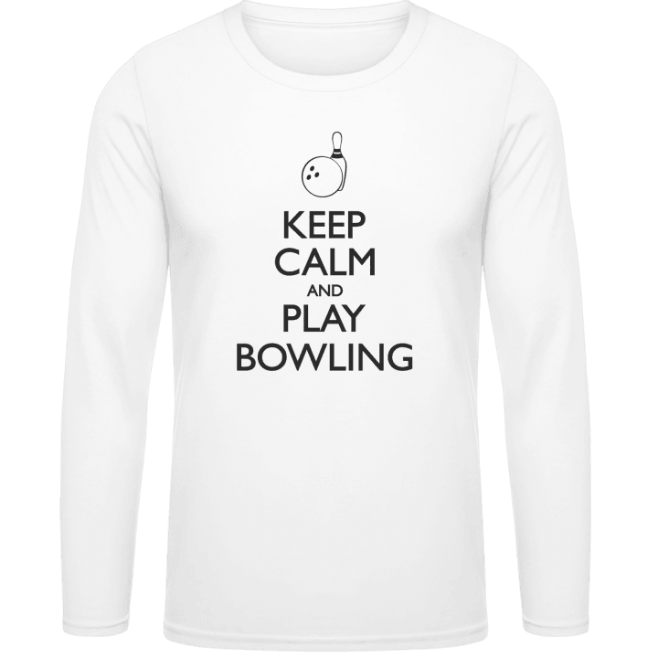 Keep Calm and Play Bowling Langermet skjorte contain pic