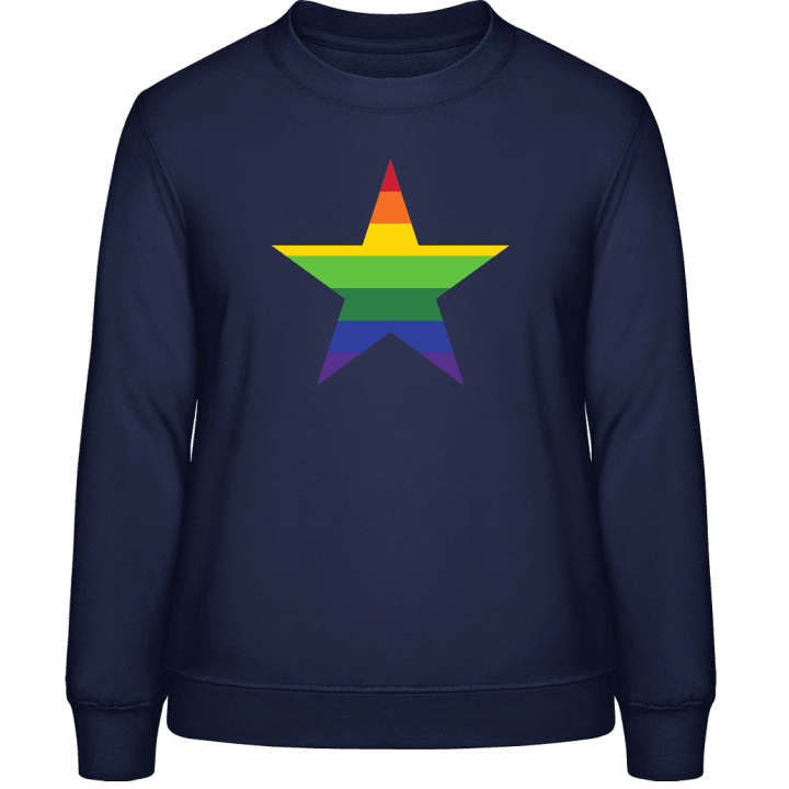 Rainbow Star Genser for kvinner contain pic