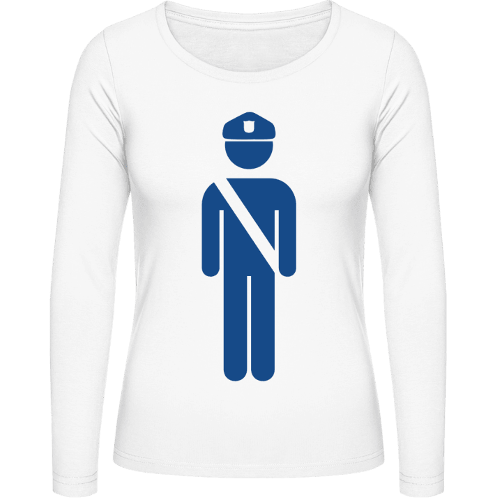 Policeman Icon T-shirt à manches longues pour femmes contain pic