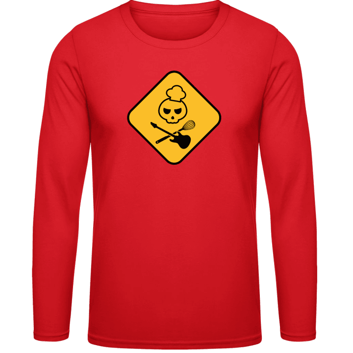 Warning Skull Cooking And Music T-shirt à manches longues 0 image