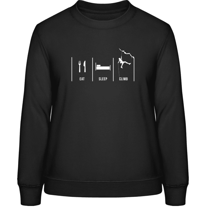 Eat Sleep Climb Frauen Sweatshirt contain pic