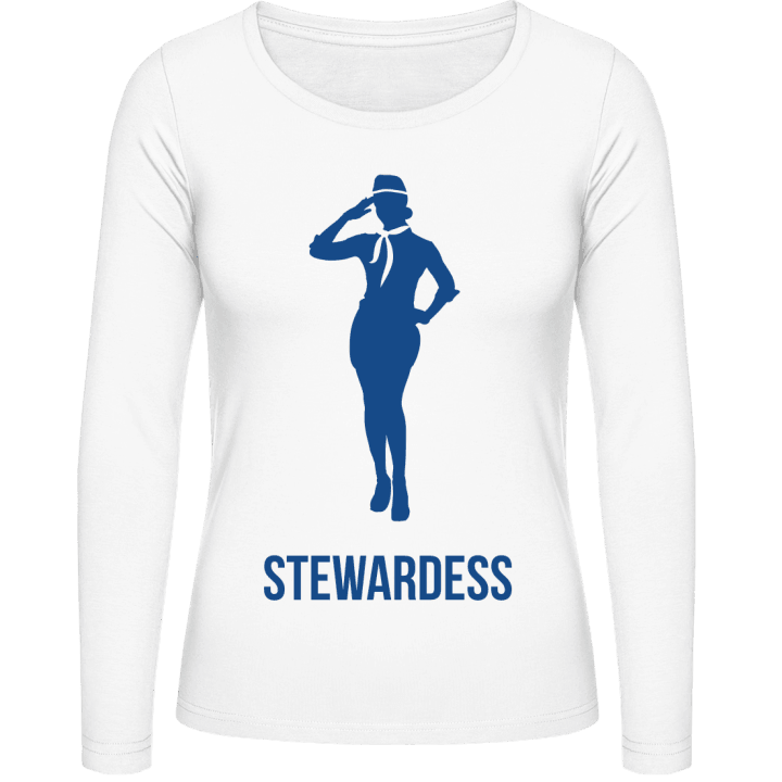 Stewardess Aviation Langermet skjorte for kvinner contain pic