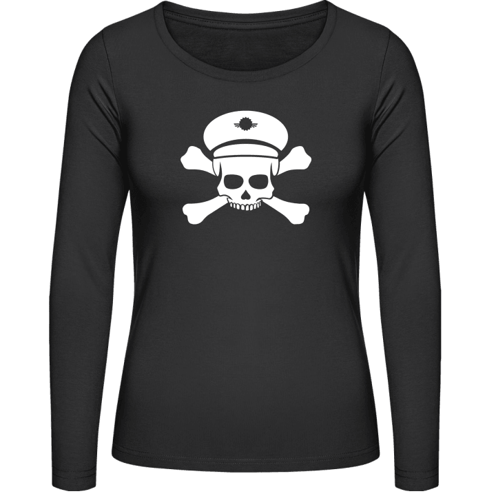 Pilot Skull Langermet skjorte for kvinner contain pic