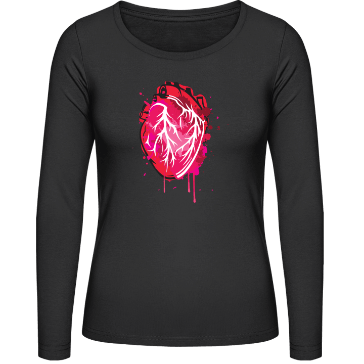 Heart Real T-shirt à manches longues pour femmes contain pic