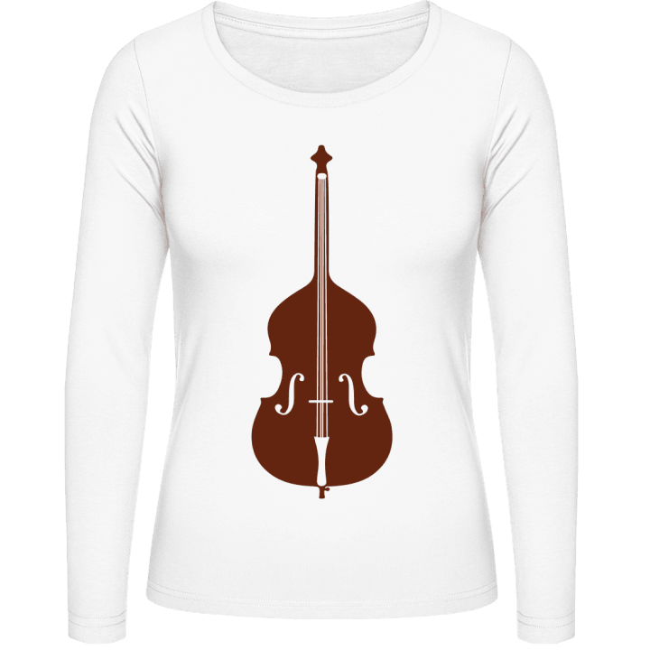 Contrabass Double Bass Langermet skjorte for kvinner contain pic