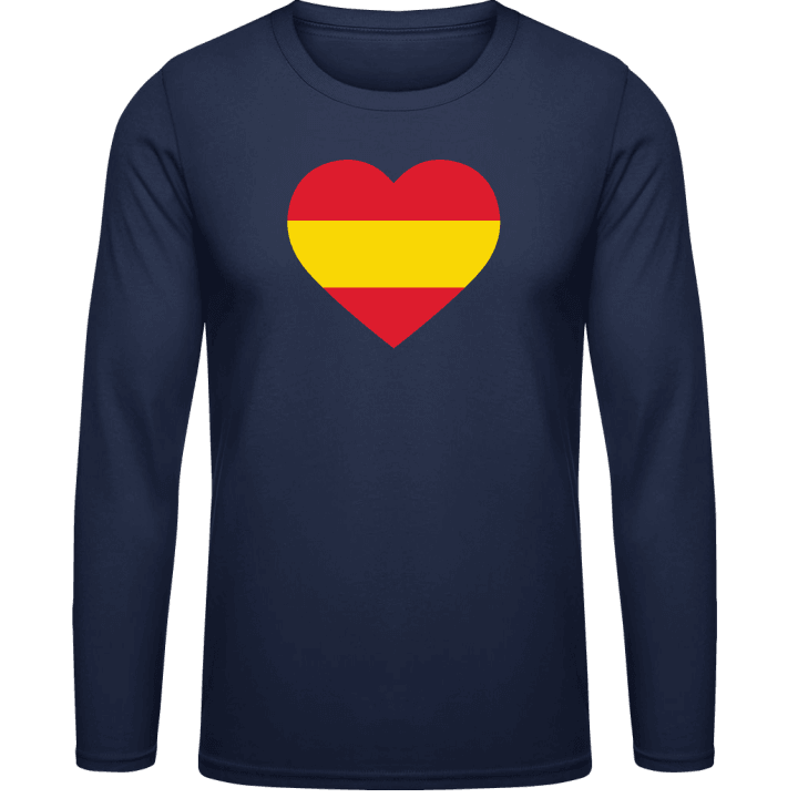 Spain Heart Flag Shirt met lange mouwen contain pic
