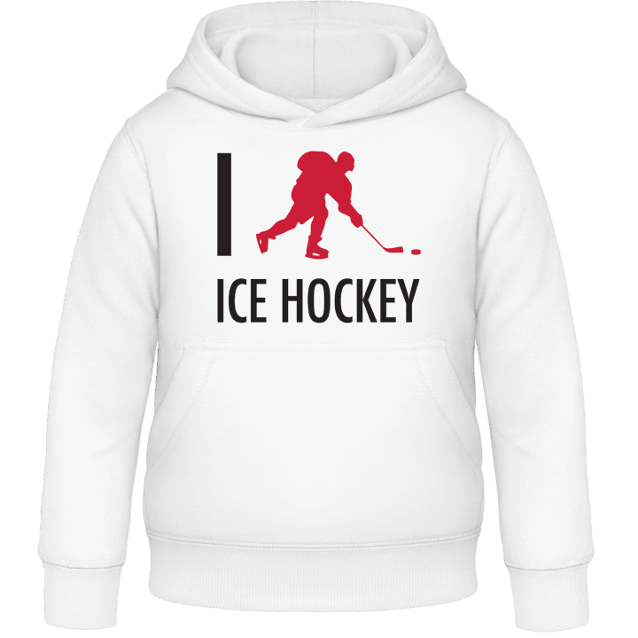 I Love Ice Hockey Kids Hoodie 0 image