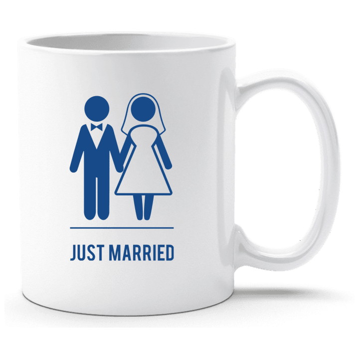 Just Married Bride and Groom Cup contain pic