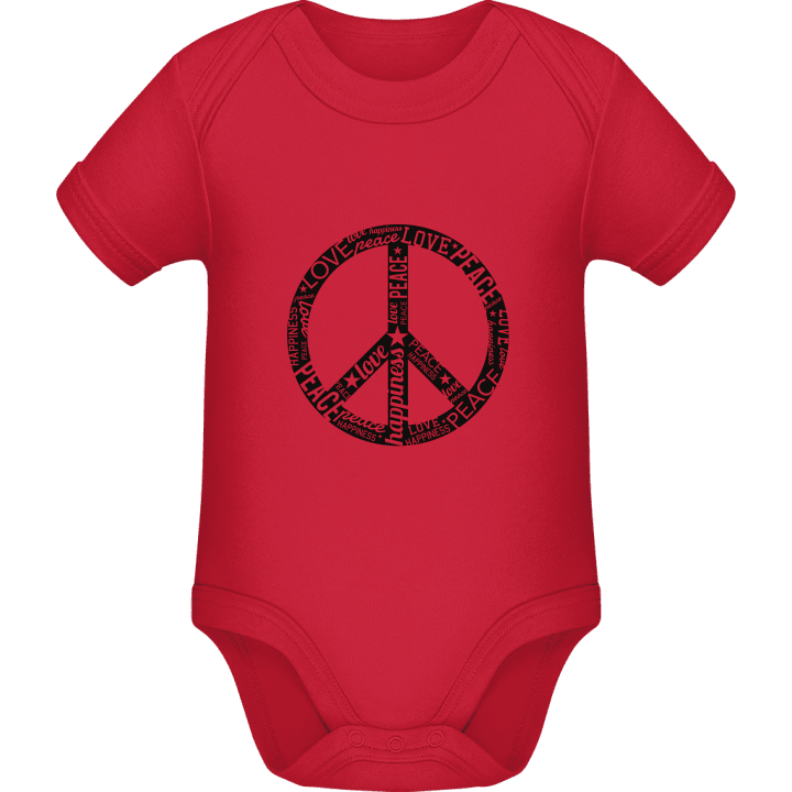 Peace Sign Typo Baby romper kostym contain pic