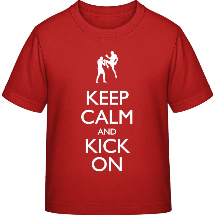 Keep Calm and Kick On T-skjorte for barn contain pic