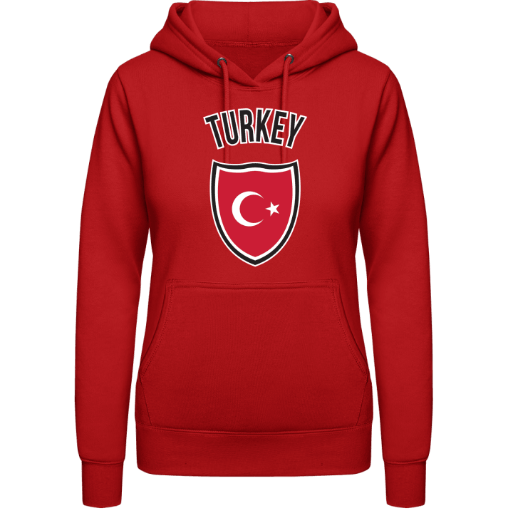 Turkey Flag Shield Vrouwen Hoodie contain pic