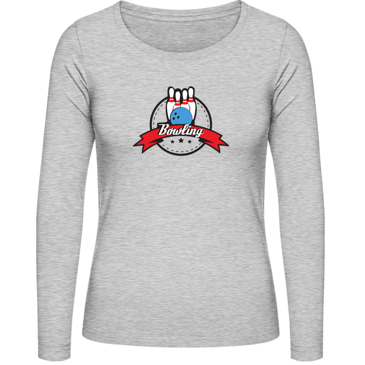 Bowling Emblem Langermet skjorte for kvinner contain pic