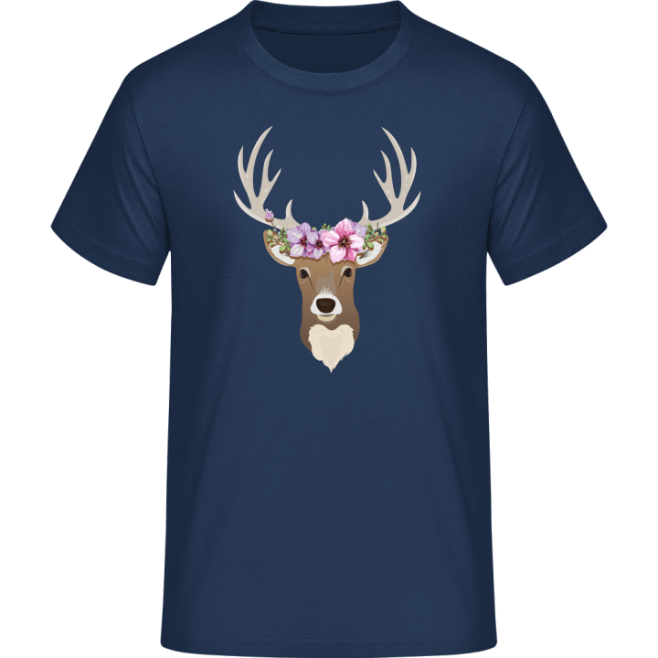 Deer With Flowers T-Shirt 0 image
