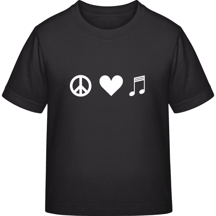 Peace Heart Music T-skjorte for barn contain pic