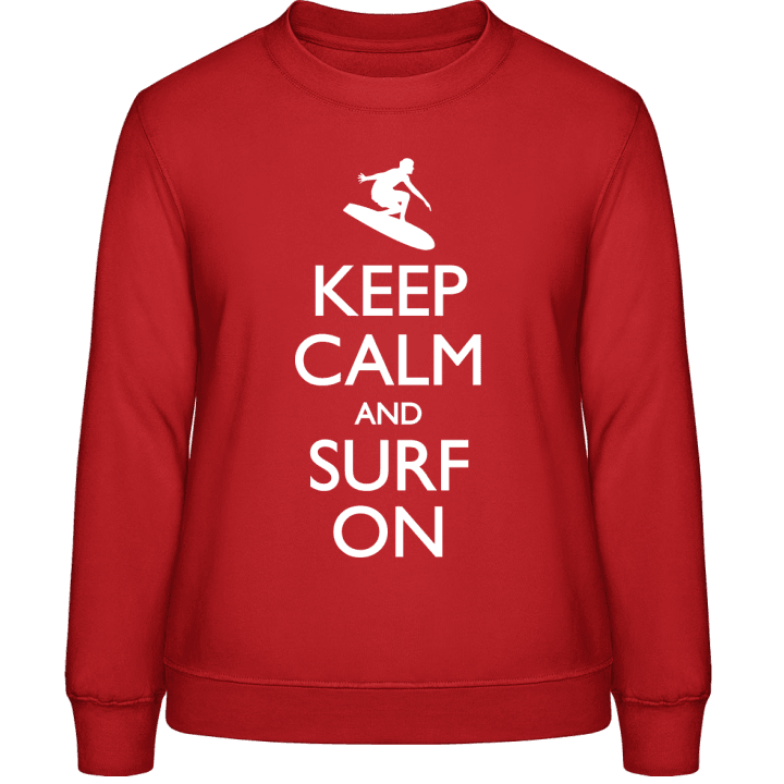 Keep Calm And Surf On Classic Sweatshirt för kvinnor contain pic
