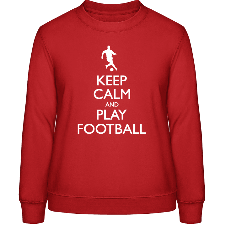 Keep Calm Football Frauen Sweatshirt contain pic