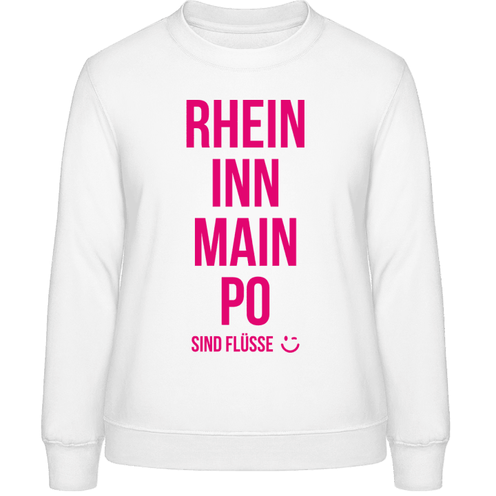 Rhein Inn Main Po sind Flüsse Sweatshirt för kvinnor contain pic