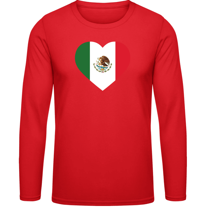 Mexico Heart Flag T-shirt à manches longues contain pic